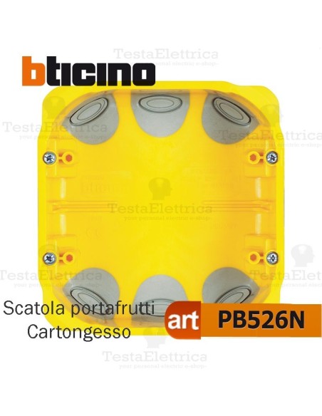 Scatola da incasso cartongesso portafrutti 3+3 moduli PB526N bticino