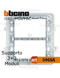 Supporto 3+3  moduli Bticino Màtix