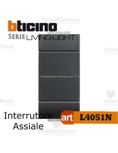 Interruttore profondità ridotta  Antracite Bticino LivingLight