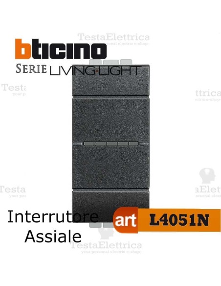 Interruttore profondità ridotta  Antracite Bticino LivingLight