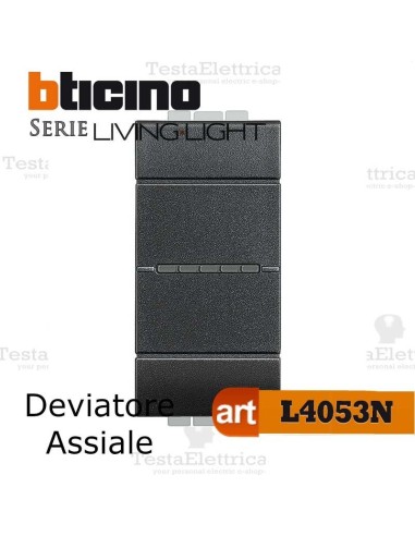 Deviatore assiale 1P  Antracite Bticino LivingLight l4053n