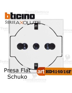 Presa FLAT standard tedesco Bianca Bticino Axolute