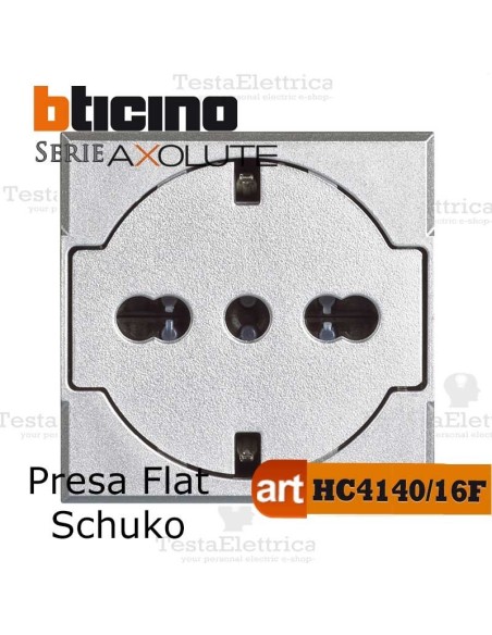 Presa FLAT standard tedesco Tech Bticino Axolute