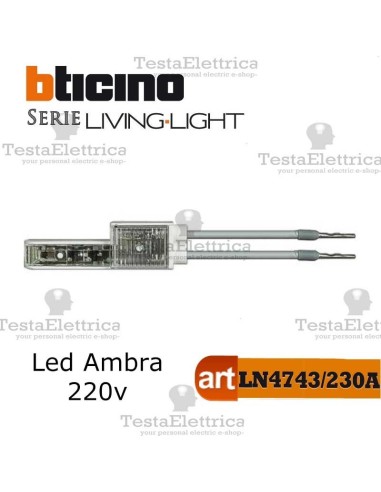 Spia Led Ambra 230Vac per moduli Assiali Bticino