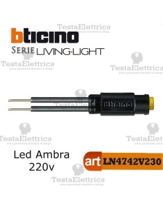 Spia Led Ambra 230Vac per moduli Basculanti Bticino