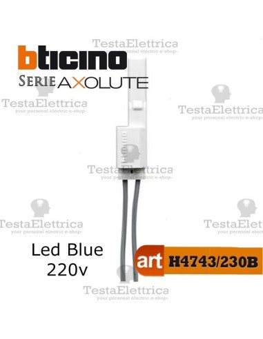 Spia Led Blu 230Vac per moduli Assiali Bticino