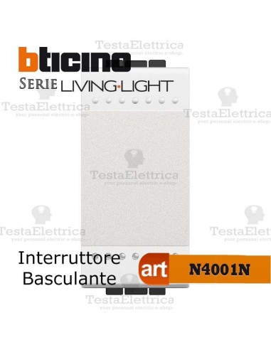 bticino n4001n Interruttore Bianco LivingLight