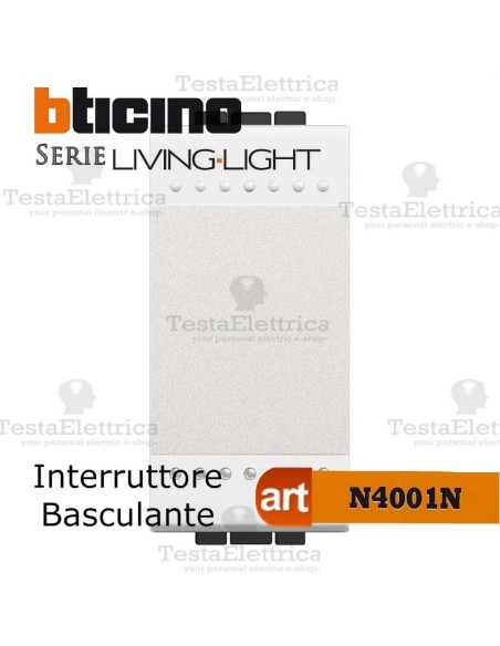 bticino n4001n Interruttore Bianco LivingLight