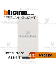 Interruttore assiale 1P  Bianco Bticino LivingLight