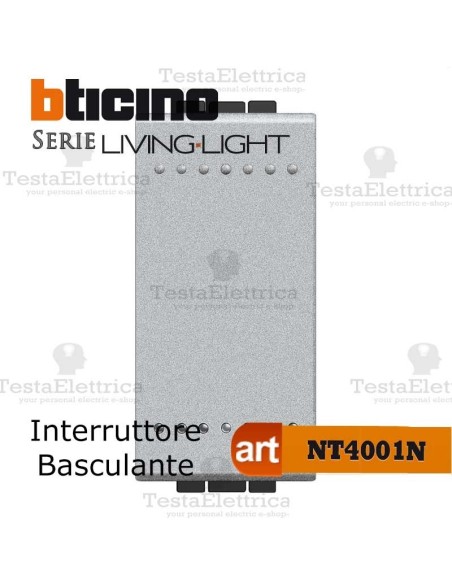 Interruttore 1P 16 AX 250 Vac  Bianco Bticino LivingLight