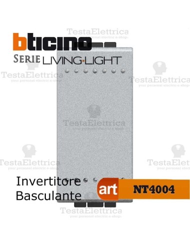 Invertitore 1P illuminabile 16 AX 250 Vac Bianco Bticino LivingLight