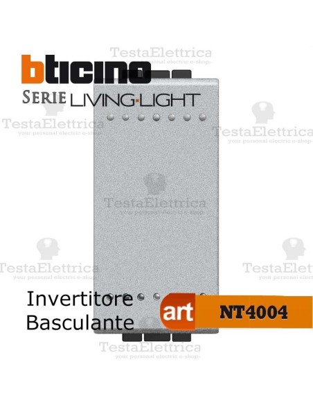 Invertitore 1P illuminabile 16 AX 250 Vac Bianco Bticino LivingLight