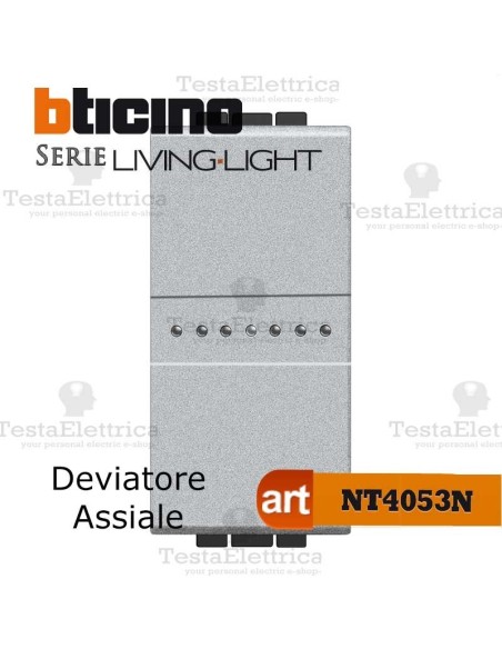 Deviatore assiale 1P  Bianco Bticino LivingLight