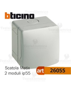 Custodia portafrutti 2 posti IP55 Idrobox Matix Bticino
