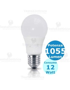 Lampadina a led  goccia 12 Watt E27 6000k 4500k 3000k