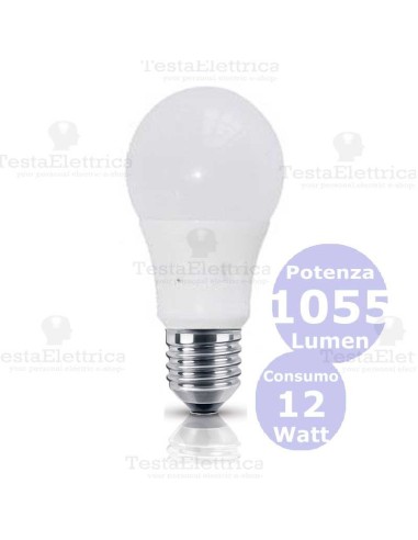Lampadina a led  goccia 12 Watt E27 6000k 4500k 3000k
