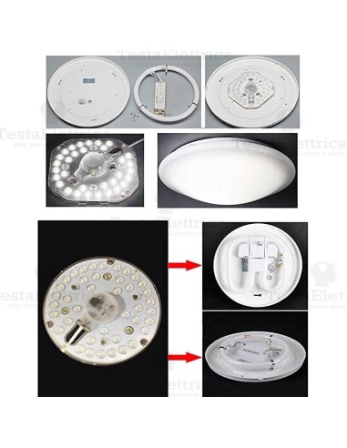 Piastra LED sostituzione circoline neon 24 Watt  4000 Kelvin
