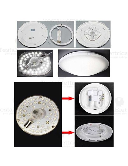 Piastra LED sostituzione circoline neon 24 Watt  4000 Kelvin