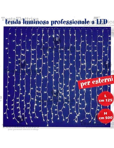 Tenda Luminosa a Led pofessionale  3 metri prolungabile RosaChristmas