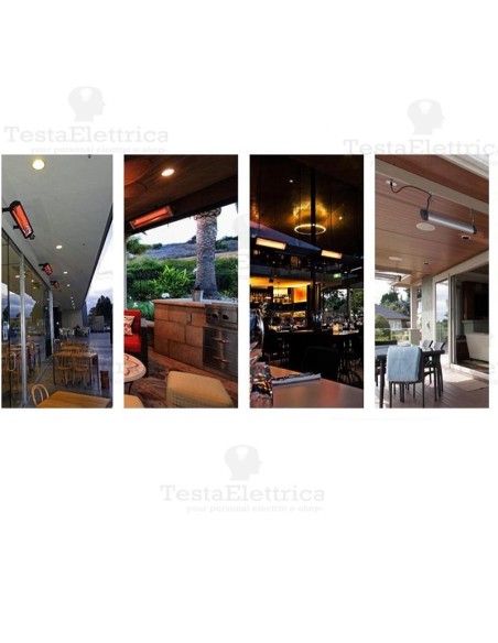  Stufa a parete con telecomando per bar patio garage