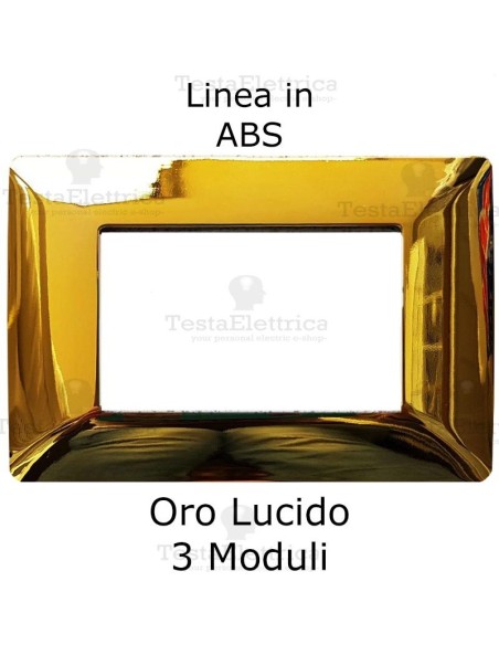 Placca in abs Oro Lucido compatibile con serie Bticino Matix 