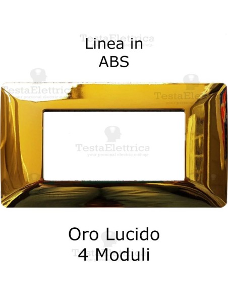 Placca in ABS Oro Lucido compatibile con serie Bticino Matix 