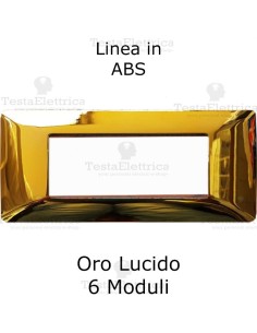 Placca in ABS Oro Lucido compatibile con serie Bticino Matix 