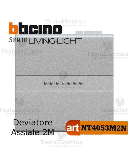 Deviatore 1P 2 moduli  Bticino LivingLight Tech