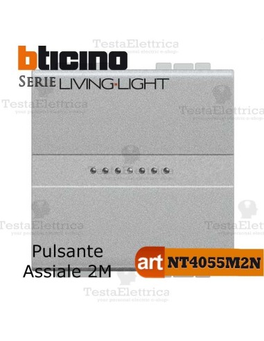 Pulsante 1P 2 moduli  Bticino LivingLight Tech