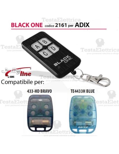 Black One 2161 Radiocomando compatibile ADIX Gbs JollyLine
