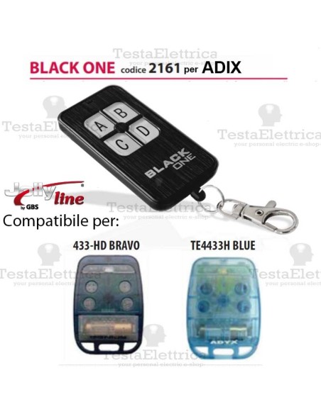 Black One 2161 Radiocomando compatibile ADIX Gbs JollyLine