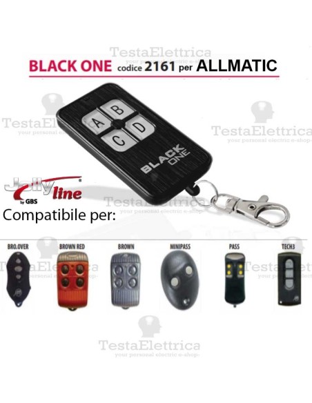 Black One 2161 Radiocomando compatibile ALLMATIC Gbs JollyLine