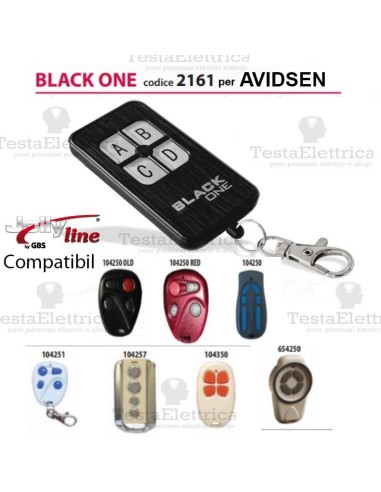 Black One 2161 Radiocomando compatibile AVIDSEN Gbs JollyLine
