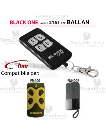 Black One 2161 Radiocomando compatibile Ballan Gbs JollyLine
