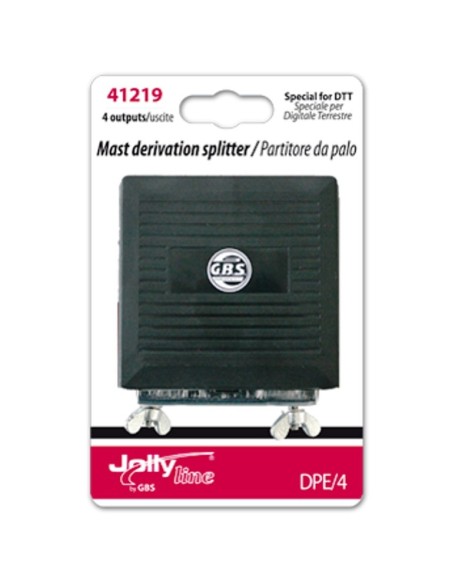 Partitore da palo 4 DPE/4 Gbs 4 uscite con attacco F 