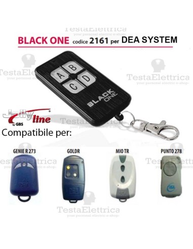 Black One 2161 Radiocomando compatibile DEA SYSTEM Gbs JollyLine
