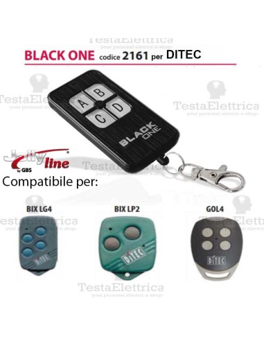 Telecomando compatibile DITEC auto apprendente BlackOne