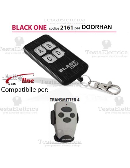 Black One 2161 Radiocomando compatibile DOORHAN Gbs JollyLine