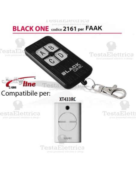 Telecomando compatibile FAAC auto apprendente BlackOne