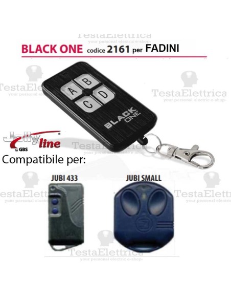 Telecomando compatibile FADINI auto apprendente BlackOne