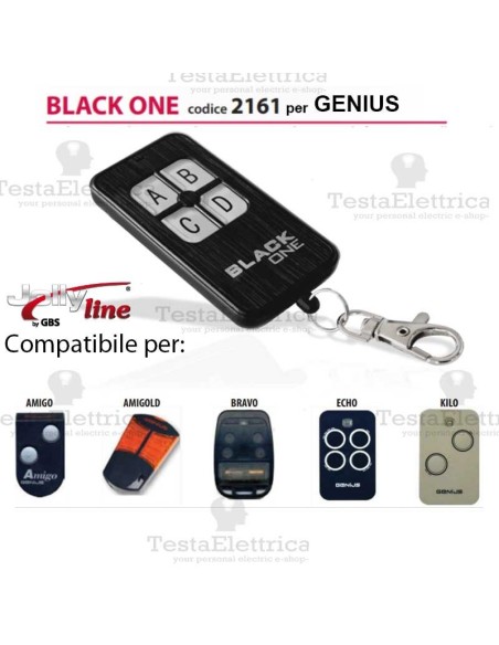 Telecomando compatibile GENIUS auto apprendente BlackOne