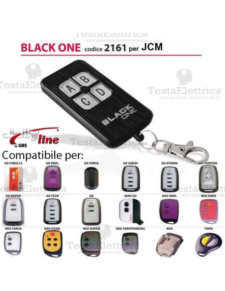Black One 2161 Radiocomando compatibile JCM Gbs JollyLine