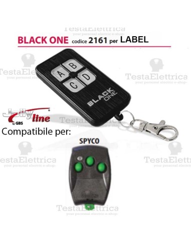 Black One 2161 Radiocomando compatibile LABEL Gbs JollyLine