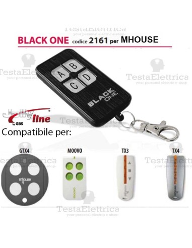 Telecomando compatibile MHOUSE auto apprendente BlackOne