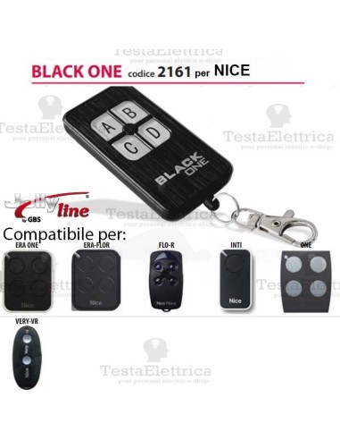 Telecomando compatibile NICE auto apprendente BlackOne