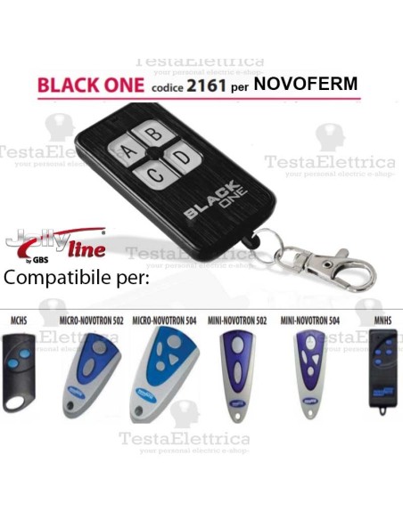 Black One 2161 Radiocomando compatibile NOVOFERM Gbs JollyLine