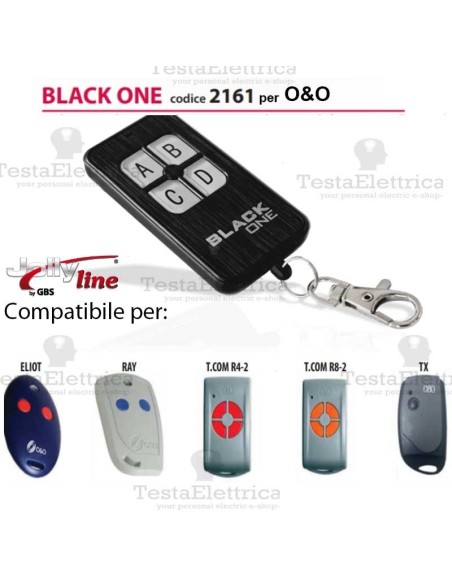 Telecomando compatibile O&O auto apprendente BlackOne