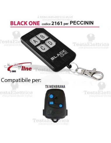 Black One 2161 Radiocomando compatibile PECCININ Gbs JollyLine