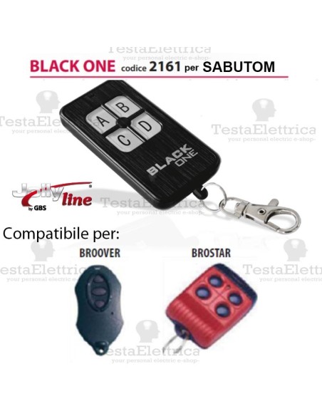 Black One 2161 Radiocomando compatibile SABUTOM Gbs JollyLine