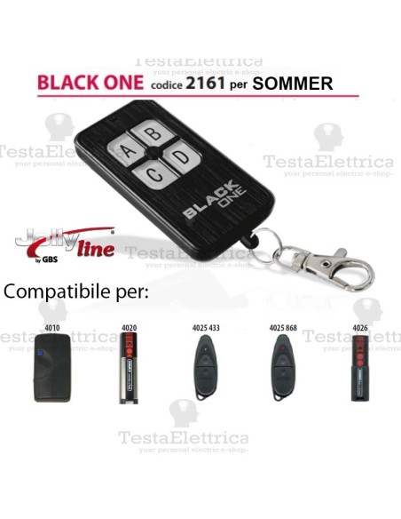 Black One 2161 Radiocomando compatibile SOMMER Gbs JollyLine